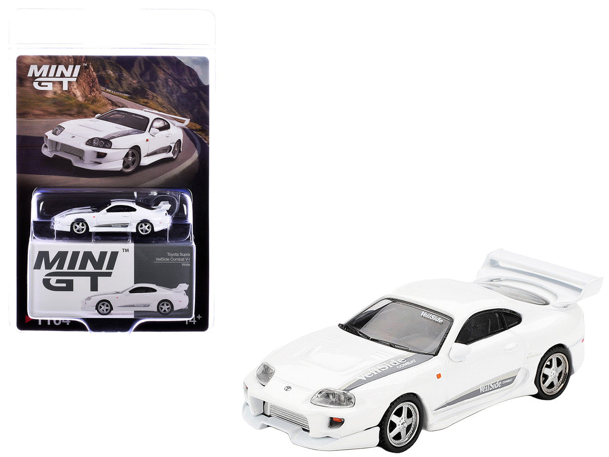 Toyota Supra "VeilSide Combat V-I" White Limited Edition 1/64 Die Cast Model Car by Mini GT LuxuryLifeWay Online Store