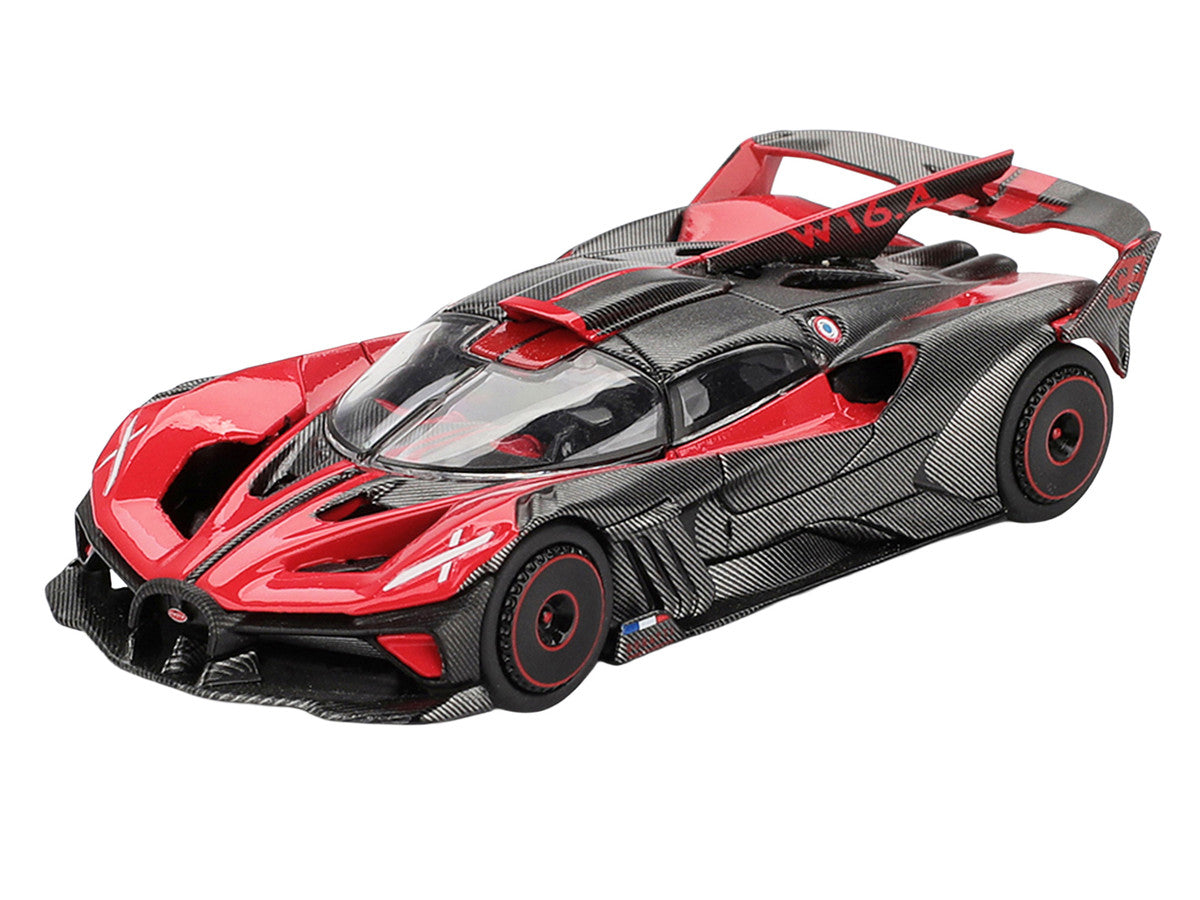 Bugatti Bolide Red and Carbon Fiber Limited Edition 1/64 Diecast Model Car by Mini GT LuxuryLifeWay Online Store