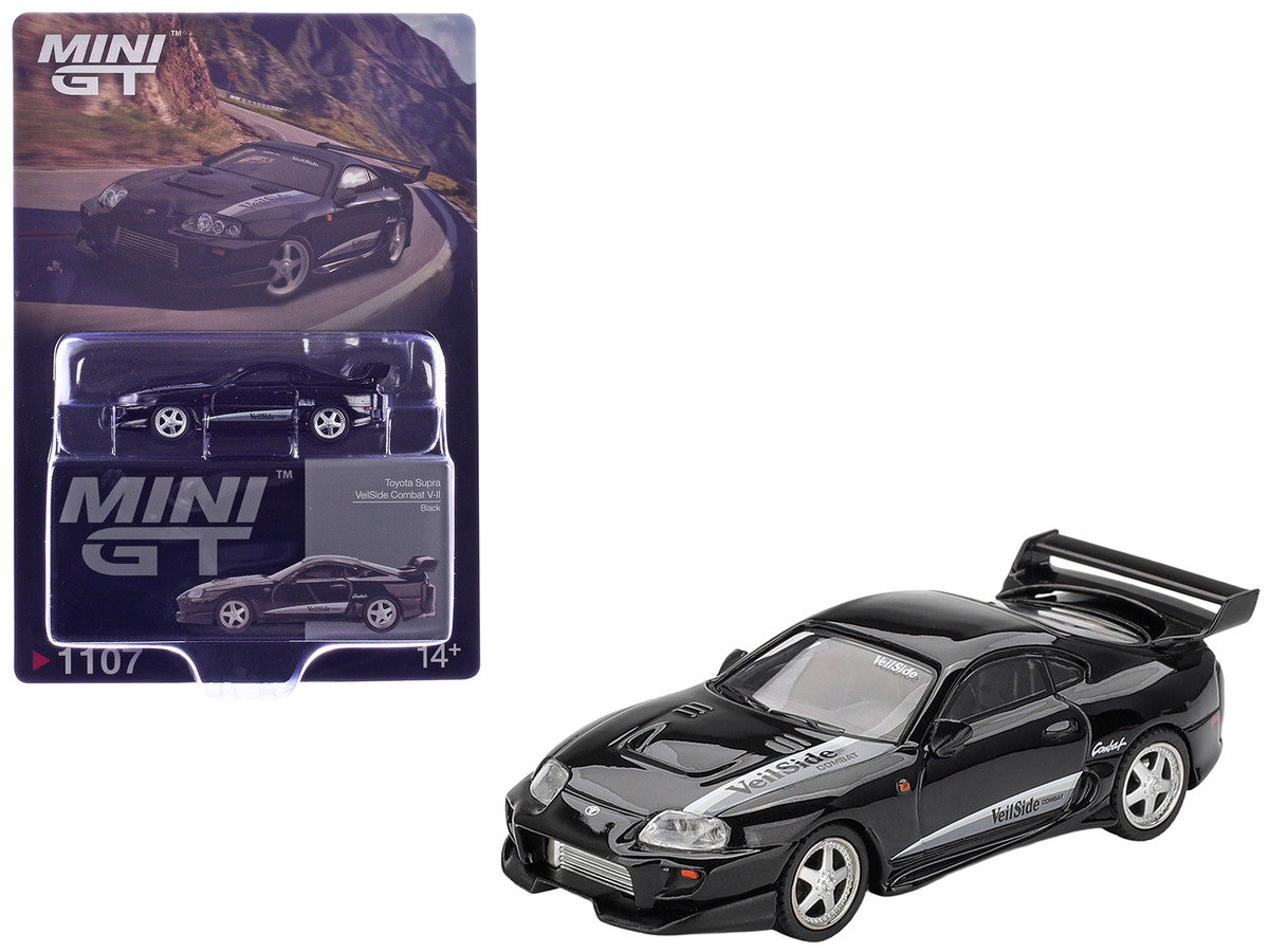 Toyota Supra "VeilSide Combat V-II" Black Limited Edition 1/64 Diecast Model Car by Mini GT LuxuryLifeWay Online Store