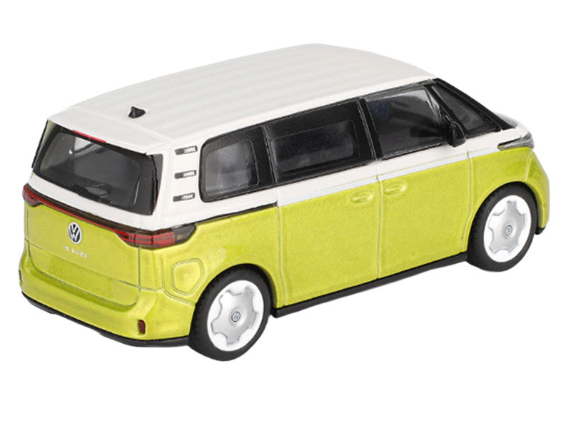 Volkswagen ID. Buzz Van Pomelo Yellow Metallic and Candy White Limited Edition 1/64 Diecast Model Car by Mini GT LuxuryLifeWay Online Store