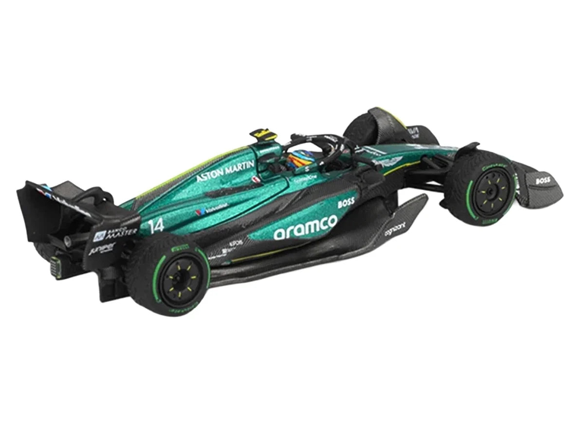 Aston Martin AMR24 #14 Fernando Alonso Formula One F1 "Canadian GP" (2024) Limited Edition 1/64 Diecast Model Car by Mini GT LuxuryLifeWay Online Store
