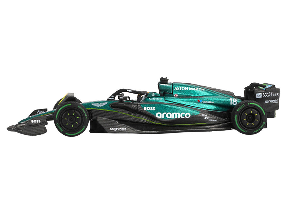 Aston Martin AMR24 #18 Lance Stroll Formula One F1 "Canadian GP" (2024) Limited Edition 1/64 Diecast Model Car by Mini GT LuxuryLifeWay Online Store