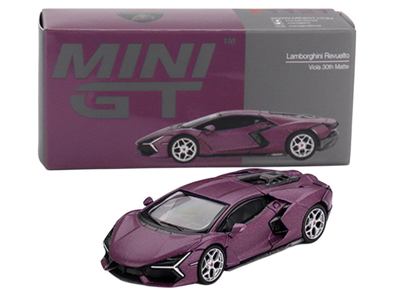 Lamborghini Revuelto Viola 30th Matt Purple Metallic Limited Edition 1/64 Diecast Model Car by Mini GT LuxuryLifeWay Online Store