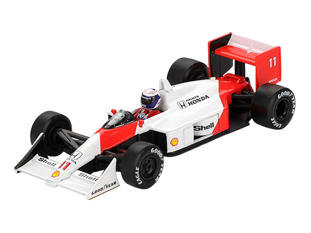 McLaren MP4/4 #11 Alain Prost 2nd Place Formula One F1 "Japanese GP" (1988) with Driver Figure Limited Edition 1/64 Diecast Model Car by Mini GT LuxuryLifeWay Online Store