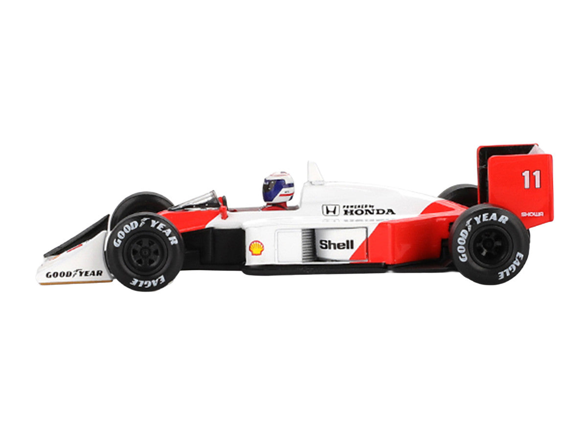 McLaren MP4/4 #11 Alain Prost 2nd Place Formula One F1 "Japanese GP" (1988) with Driver Figure Limited Edition 1/64 Diecast Model Car by Mini GT LuxuryLifeWay Online Store