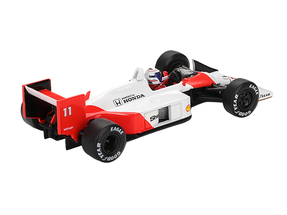 McLaren MP4/4 #11 Alain Prost 2nd Place Formula One F1 "Japanese GP" (1988) with Driver Figure Limited Edition 1/64 Diecast Model Car by Mini GT LuxuryLifeWay Online Store