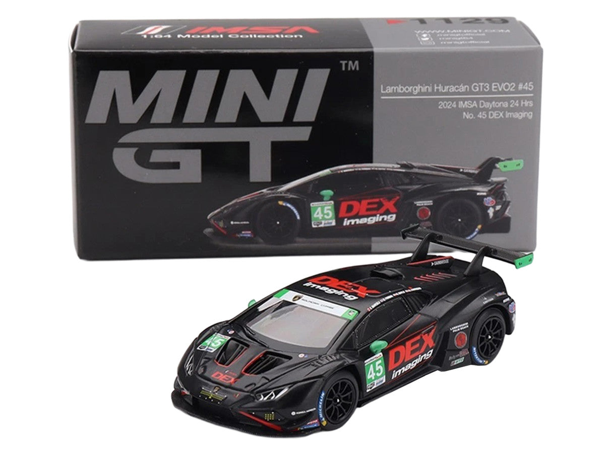 Lamborghini Huracan GT3 EVO2 #45 Graham Doyle - Danny Formal - Ashton Harrison - Kyle Marcelli "DEX Imaging" IMSA "24 Hours of Daytona" (2024) Limited Edition 1/64 Diecast Model Car by Mini GT LuxuryLifeWay Online Store
