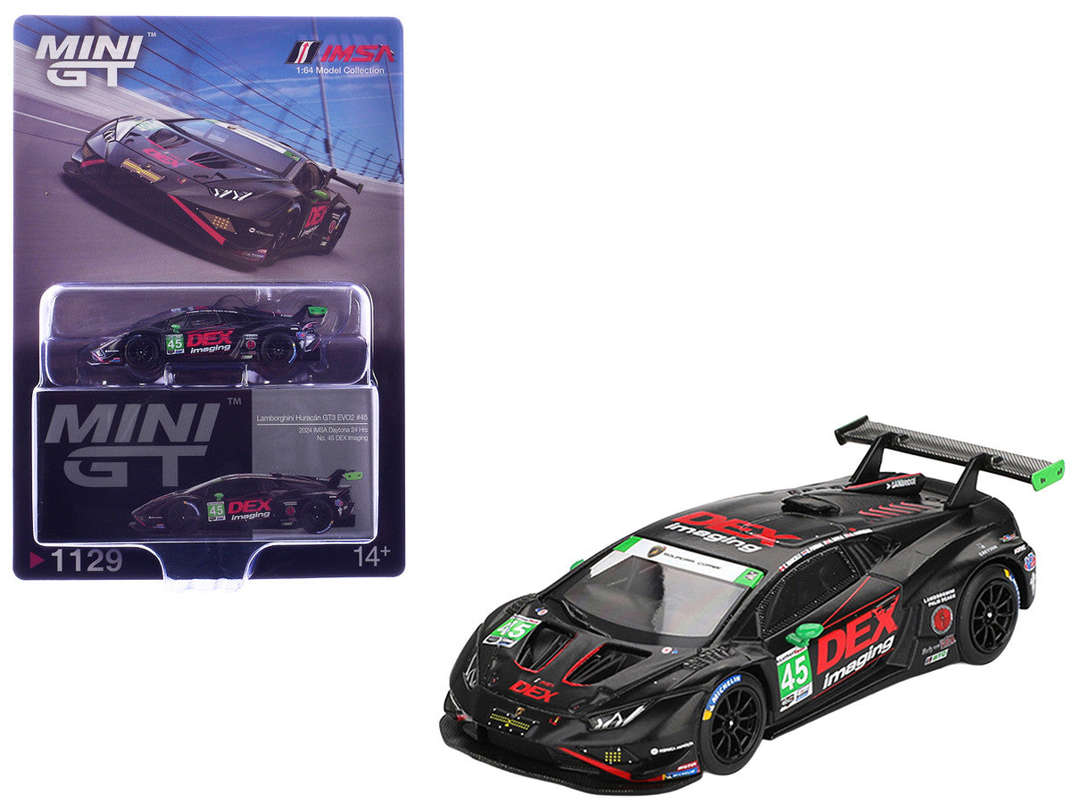 Lamborghini Huracan GT3 EVO2 #45 Graham Doyle - Danny Formal - Ashton Harrison - Kyle Marcelli "DEX Imaging" IMSA "24 Hours of Daytona" (2024) Limited Edition 1/64 Diecast Model Car by Mini GT LuxuryLifeWay Online Store