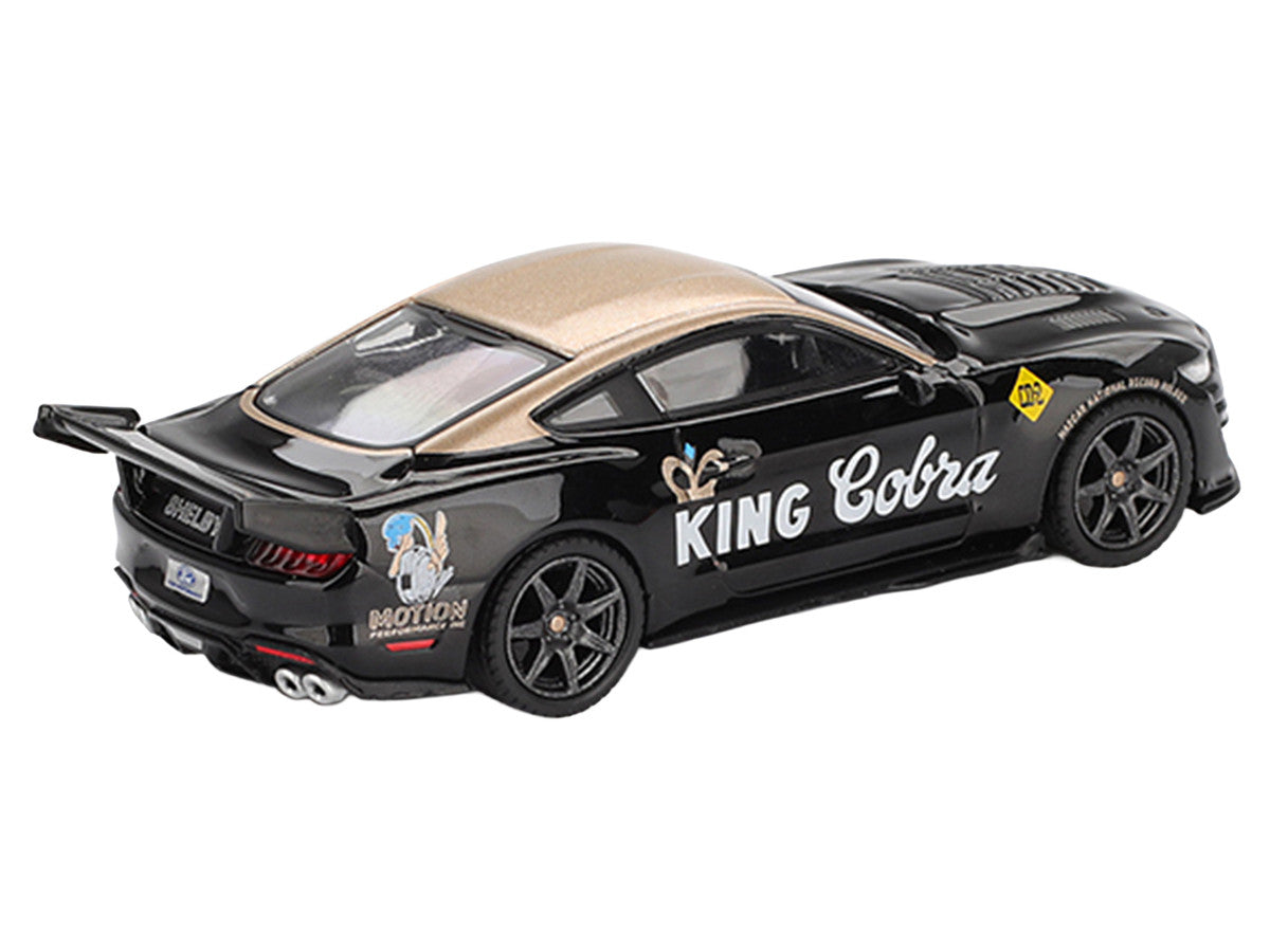 Shelby GT500 Dragon Snake Concept "King Cobra" Black with Gold Metallic Top Limited Edition 1/64 Diecast Model Car by Mini GT LuxuryLifeWay Online Store