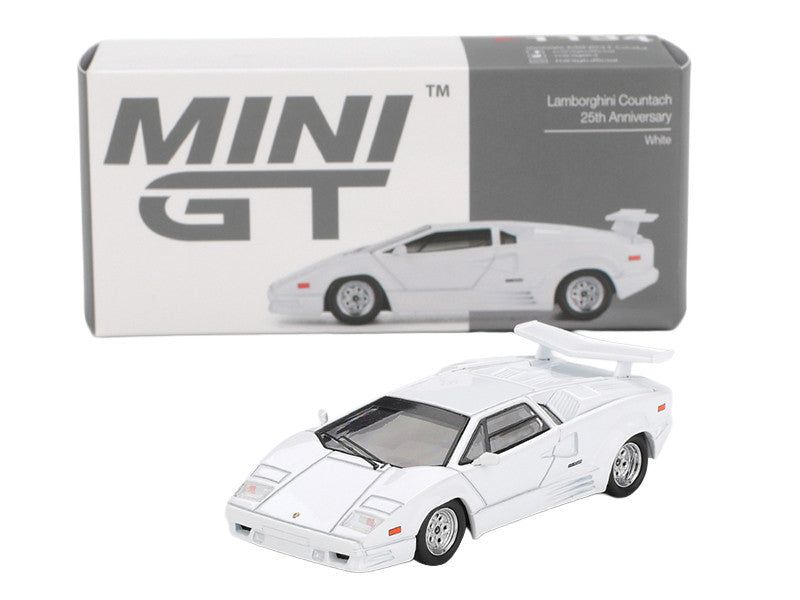 Lamborghini Countach "25th Anniversary" White Limited Edition 1/64 Diecast Model Car by Mini GT LuxuryLifeWay Online Store