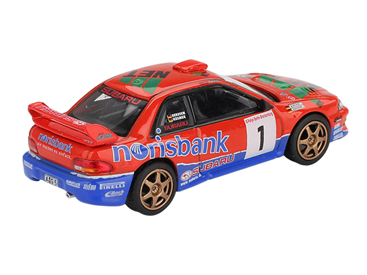 Subaru Impreza WRC97 #1 Armin Kremer - Fred Berssen Champion "Deutsche Rallye Meisterschaft (DRM)" (1999) Limited Edition 1/64 Diecast Model Car by Mini GT LuxuryLifeWay Online Store