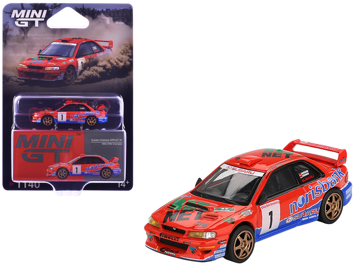 Subaru Impreza WRC97 #1 Armin Kremer - Fred Berssen Champion "Deutsche Rallye Meisterschaft (DRM)" (1999) Limited Edition 1/64 Diecast Model Car by Mini GT LuxuryLifeWay Online Store