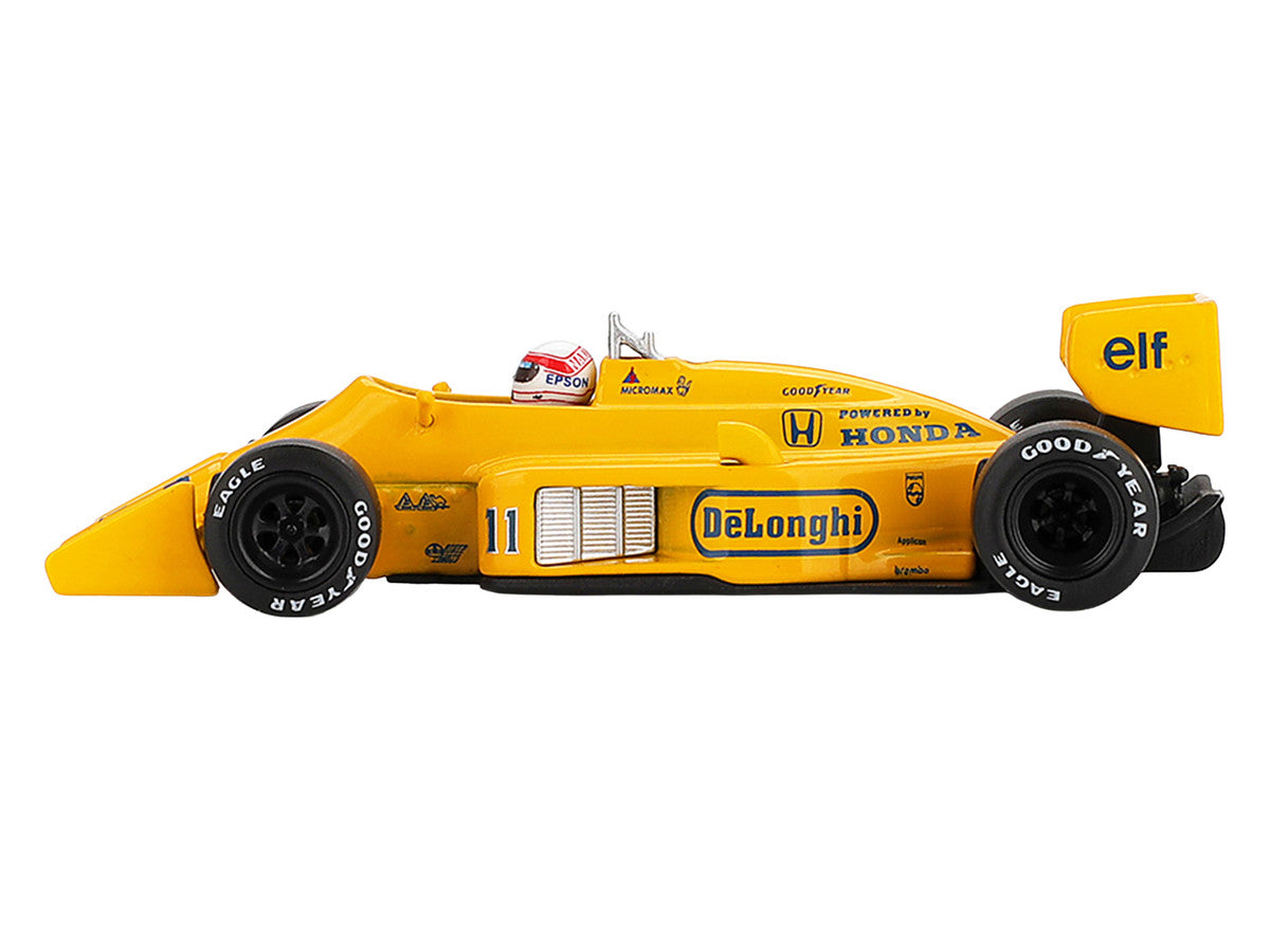 Lotus 99T #11 Satoru Nakajima Formula One F1 "Monaco GP" (1987) with Driver Figure Limited Edition 1/64 Diecast Model Car by Mini GT LuxuryLifeWay Online Store