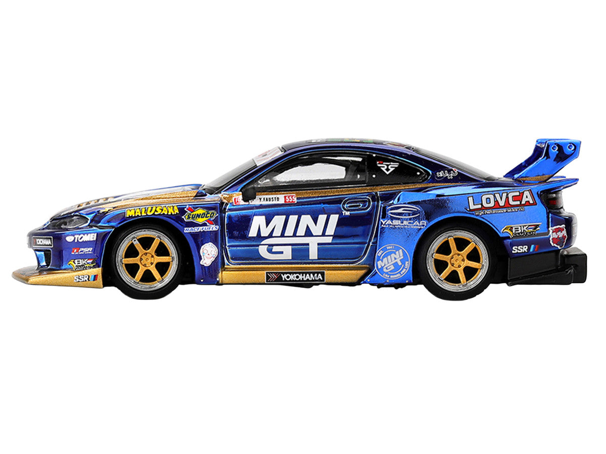 Nissan Silvia (S15) LB-Super Silhouette RHD (Right Hand Drive) #555 Yukio Fausto "Team MINI GT Liberty Walk" "Formula Drift Japan" (2025) Limited Edition 1/64 Diecast Model Car by Mini GT LuxuryLifeWay Online Store