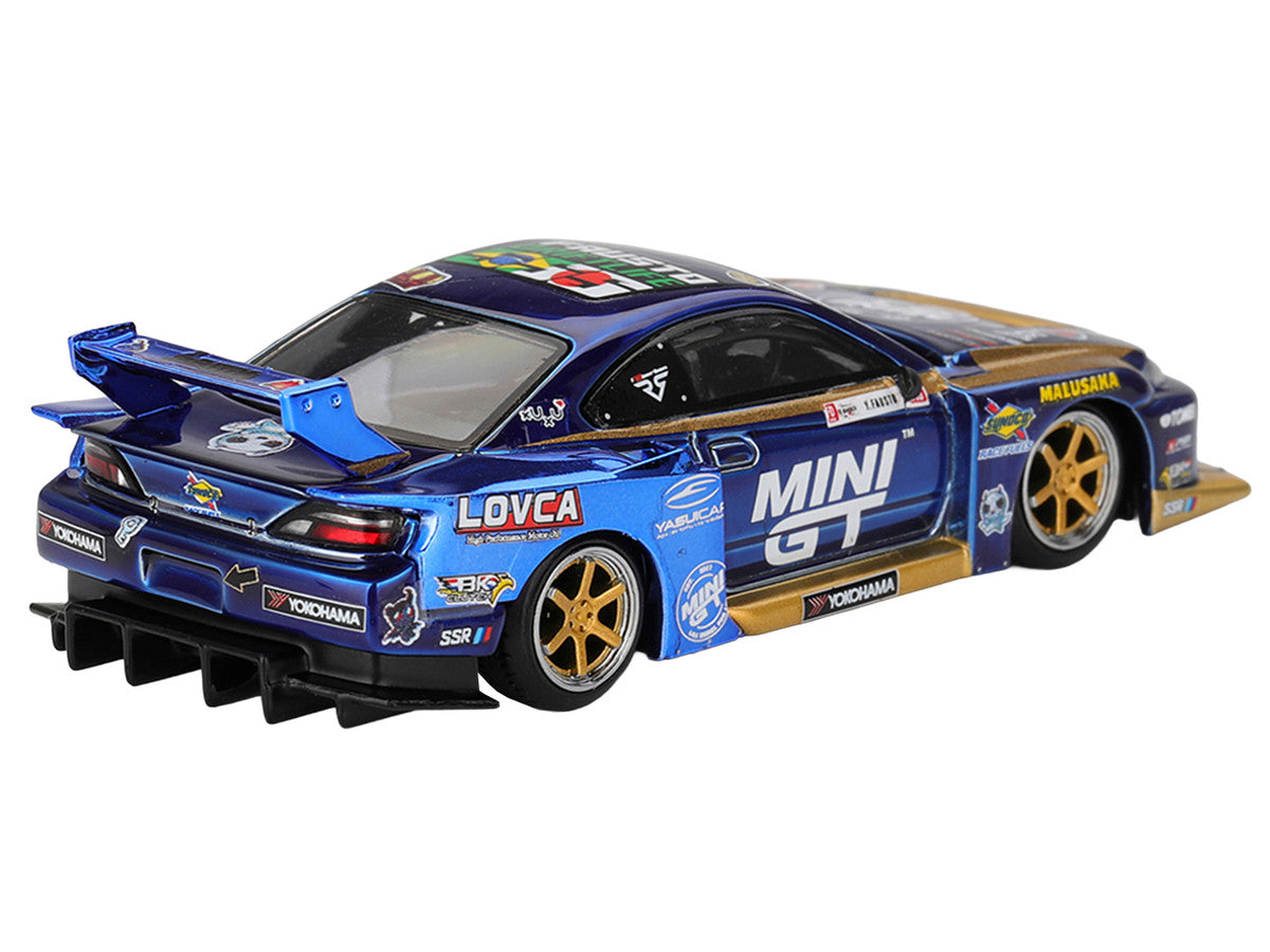 Nissan Silvia (S15) LB-Super Silhouette RHD (Right Hand Drive) #555 Yukio Fausto "Team MINI GT Liberty Walk" "Formula Drift Japan" (2025) Limited Edition 1/64 Diecast Model Car by Mini GT LuxuryLifeWay Online Store