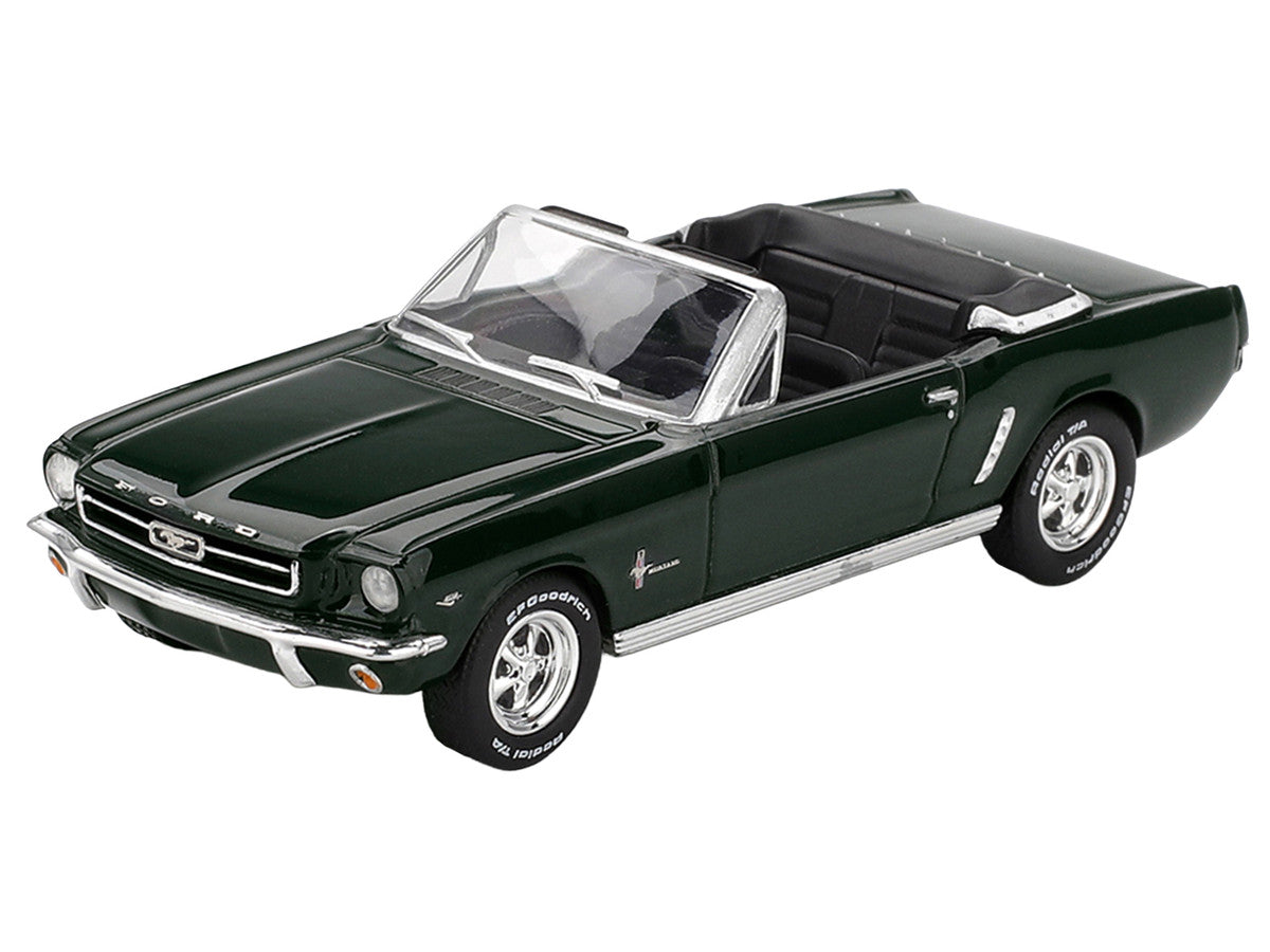 1964 Ford Mustang Convertible Highland Green Limited Edition 1/64 Diecast Model Car by Mini GT LuxuryLifeWay Online Store