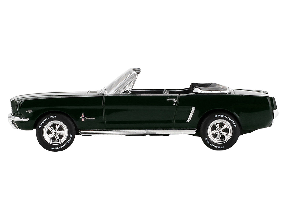 1964 Ford Mustang Convertible Highland Green Limited Edition 1/64 Diecast Model Car by Mini GT LuxuryLifeWay Online Store