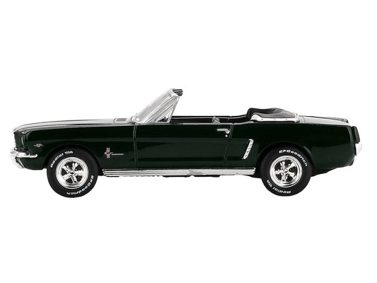 1964 Ford Mustang Convertible Highland Green Limited Edition 1/64 Diecast Model Car by Mini GT LuxuryLifeWay Online Store