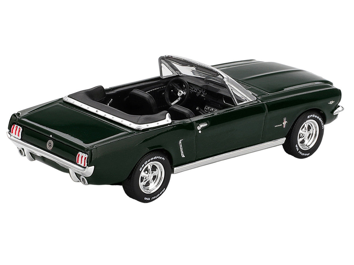 1964 Ford Mustang Convertible Highland Green Limited Edition 1/64 Diecast Model Car by Mini GT LuxuryLifeWay Online Store