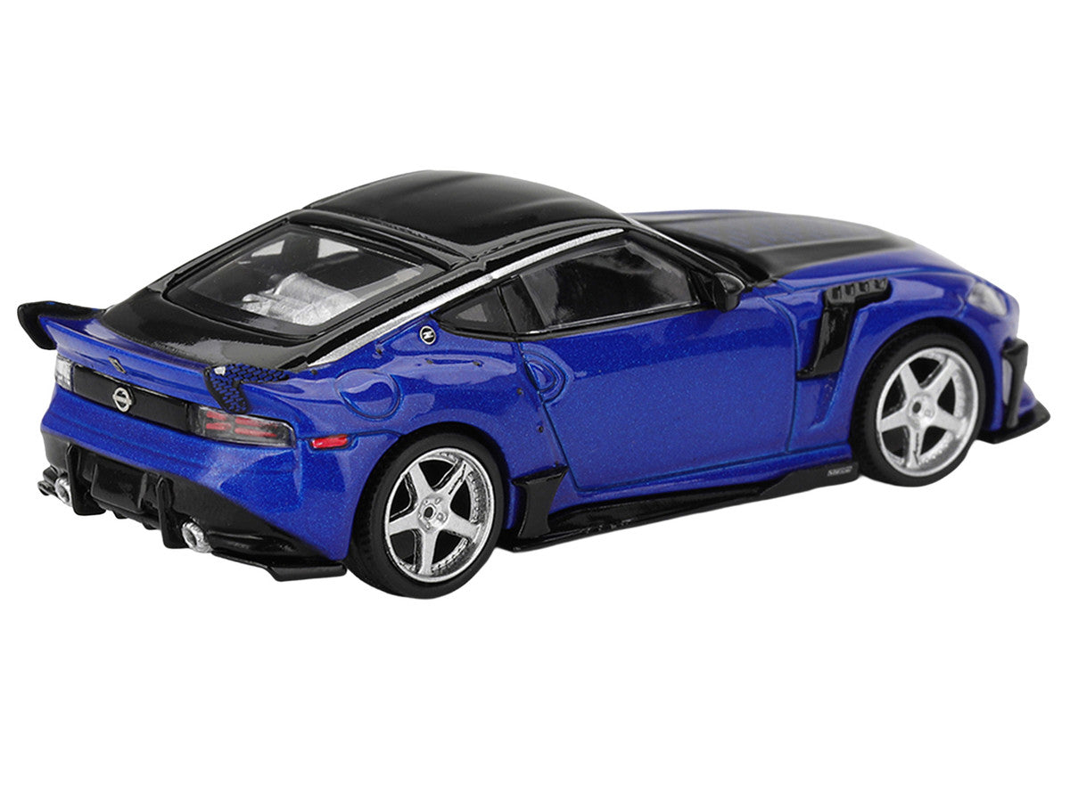 Nissan Z VeilSide FFZ400 Seiran Blue Metallic with Black Top Limited Edition 1/64 Diecast Model Car by Mini GT LuxuryLifeWay Online Store