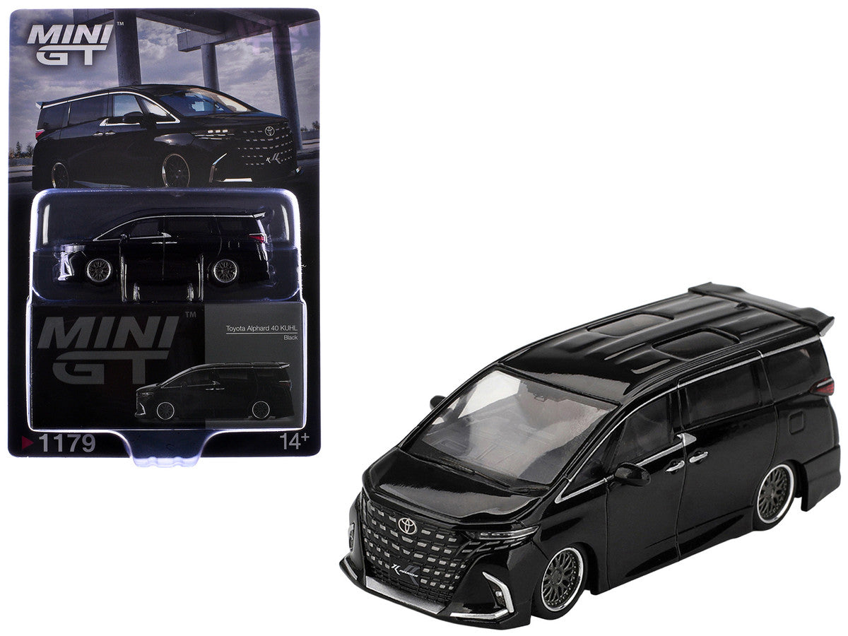 Toyota Alphard 40 KUHL Van RHD (Right Hand Drive) Black Limited Edition 1/64 Diecast Model Car by Mini GT LuxuryLifeWay Online Store