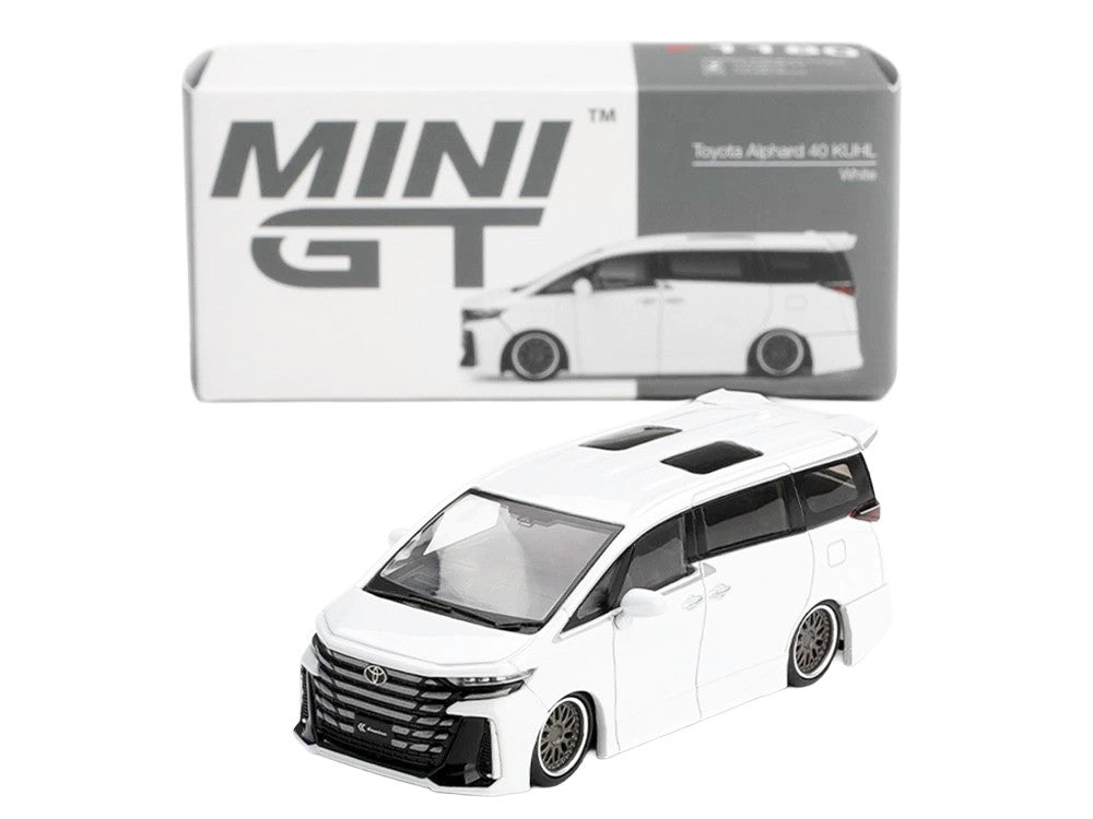 Toyota Vellfire 40 KUHL Van White Metallic Limited Edition 1/64 Die Cast Model Car by Mini GT LuxuryLifeWay Online Store
