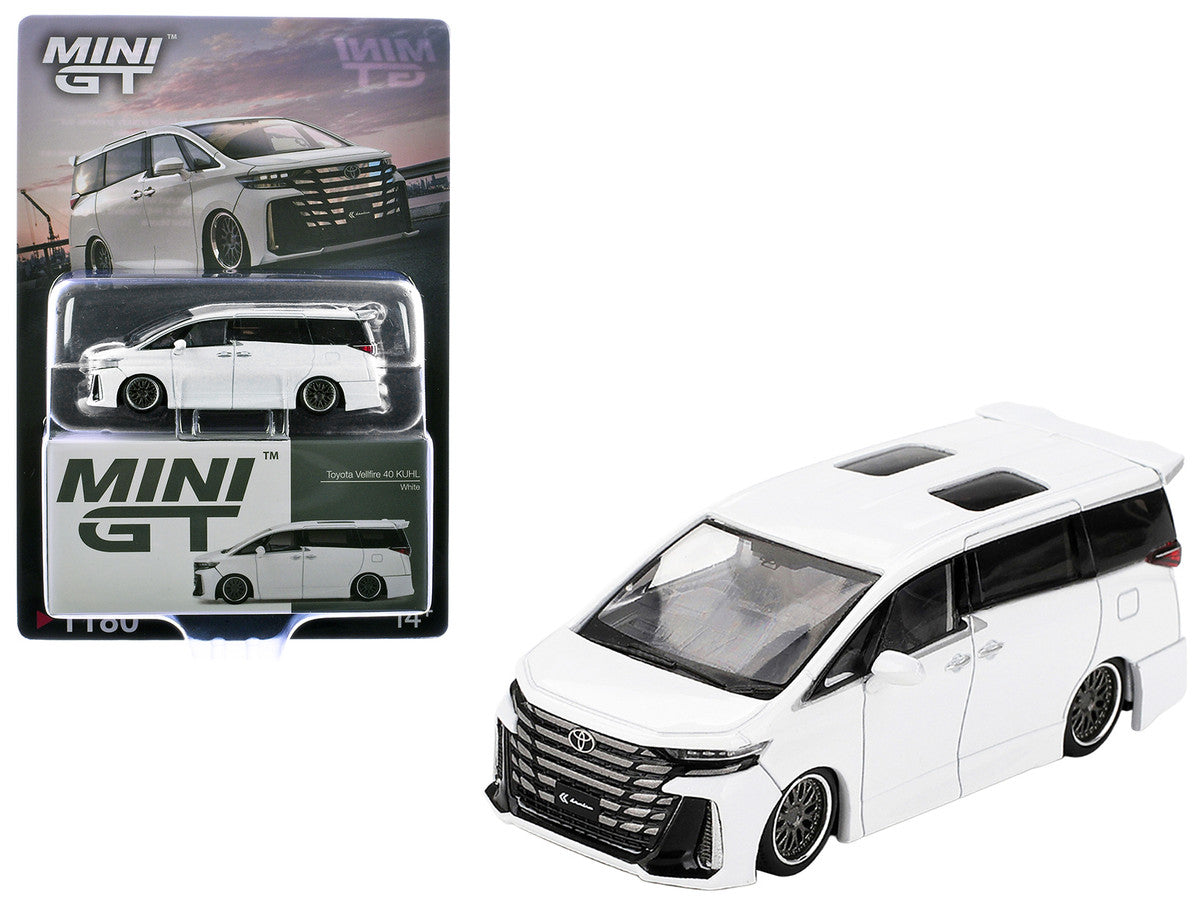 Toyota Vellfire 40 KUHL Van White Metallic Limited Edition 1/64 Die Cast Model Car by Mini GT LuxuryLifeWay Online Store