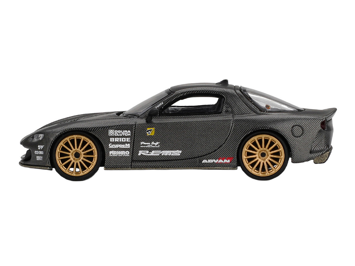 Mazda RX-7 RE-Amemiya "Matsukiyo KOKU 3 Rotor NA-7" Carbon Fiber "Tokyo Auto Salon 2025 Best Tuned Car Award" Limited Edition 1/64 Diecast Model Car by Mini GT LuxuryLifeWay Online Store