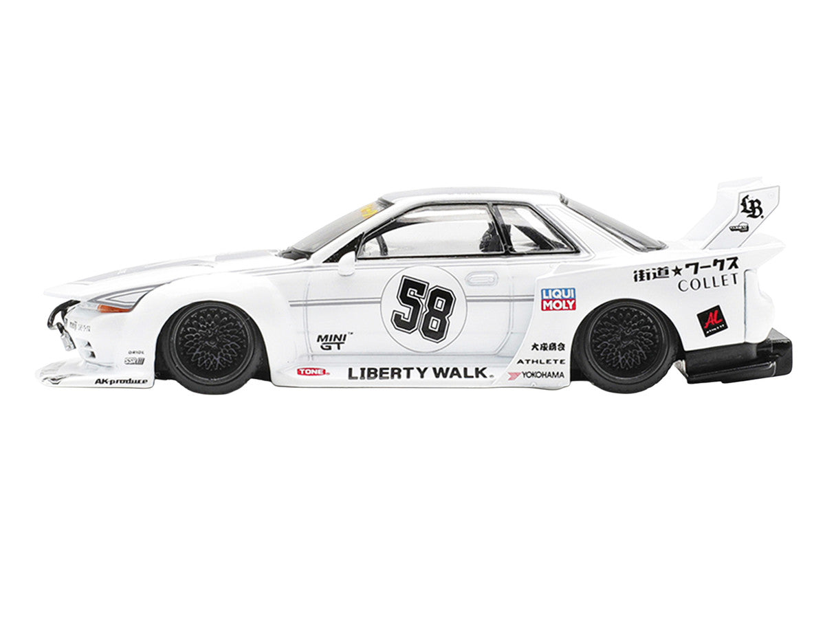 Nissan Skyline GT-R (R32) RHD (Right Hand Drive) #58 "Kaido Works" White with Gray Graphics "Tokyo Auto Salon 2025" Limited Edition 1/64 Diecast Model Car by Mini GT LuxuryLifeWay Online Store