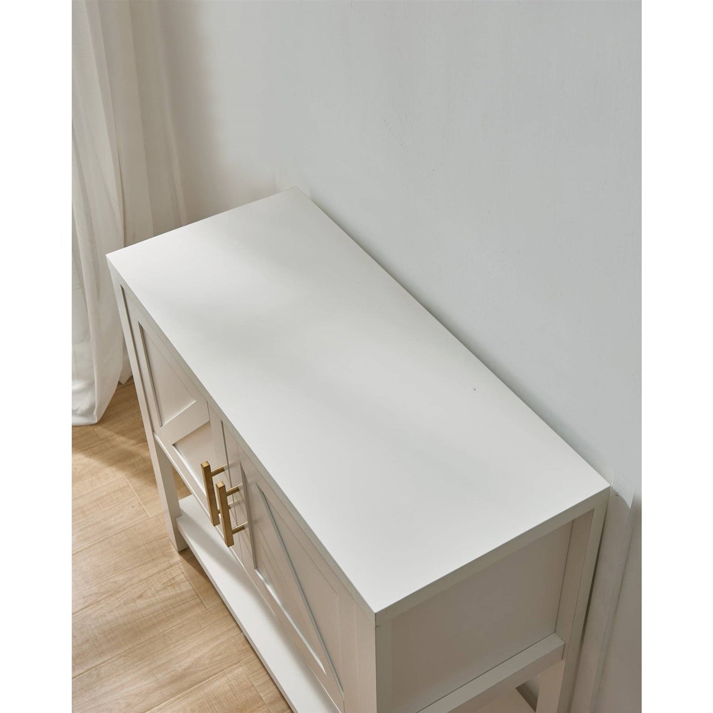 Modern 2 Drawer Wooden Storage Console Table White LuxuryLifeWay Online Store