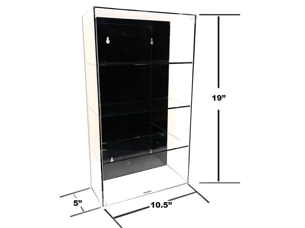 Showcase 4 Car Display Case Wall Mount with Black Back Panel "Mijo Exclusives" for 1/24-1/25 Scale Models LuxuryLifeWay Online Store