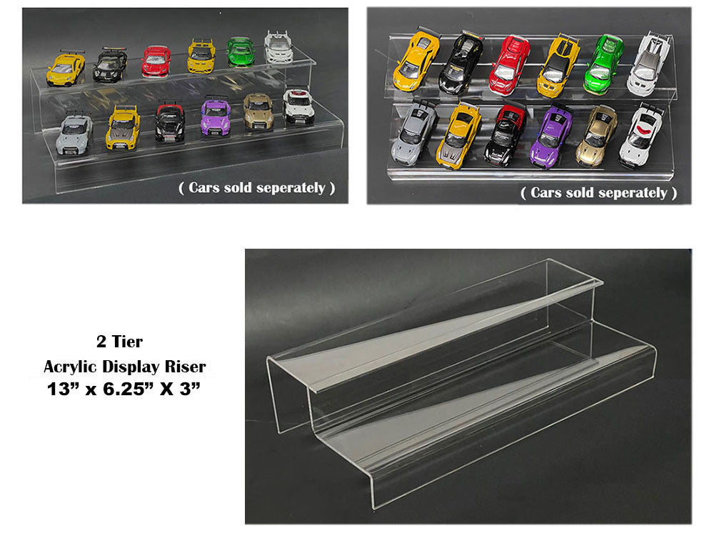 2 Tier Acrylic Stand Riser "Mijo Exclusives" for 1/64 Scale Models LuxuryLifeWay Online Store