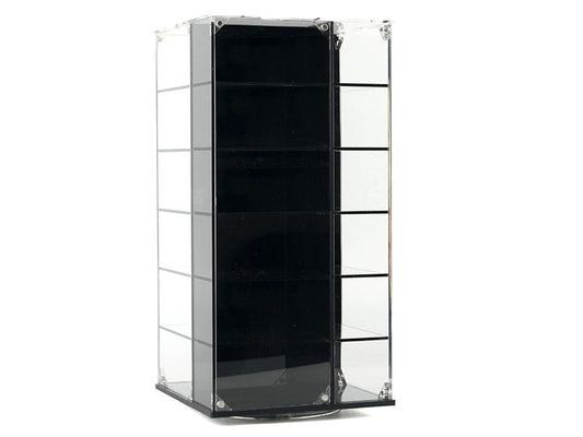 Acrylitower Showcase 24 Car Display Desktop Spinner with Cover "Mijo Exclusives" for 1/64 Scale Models LuxuryLifeWay Online Store