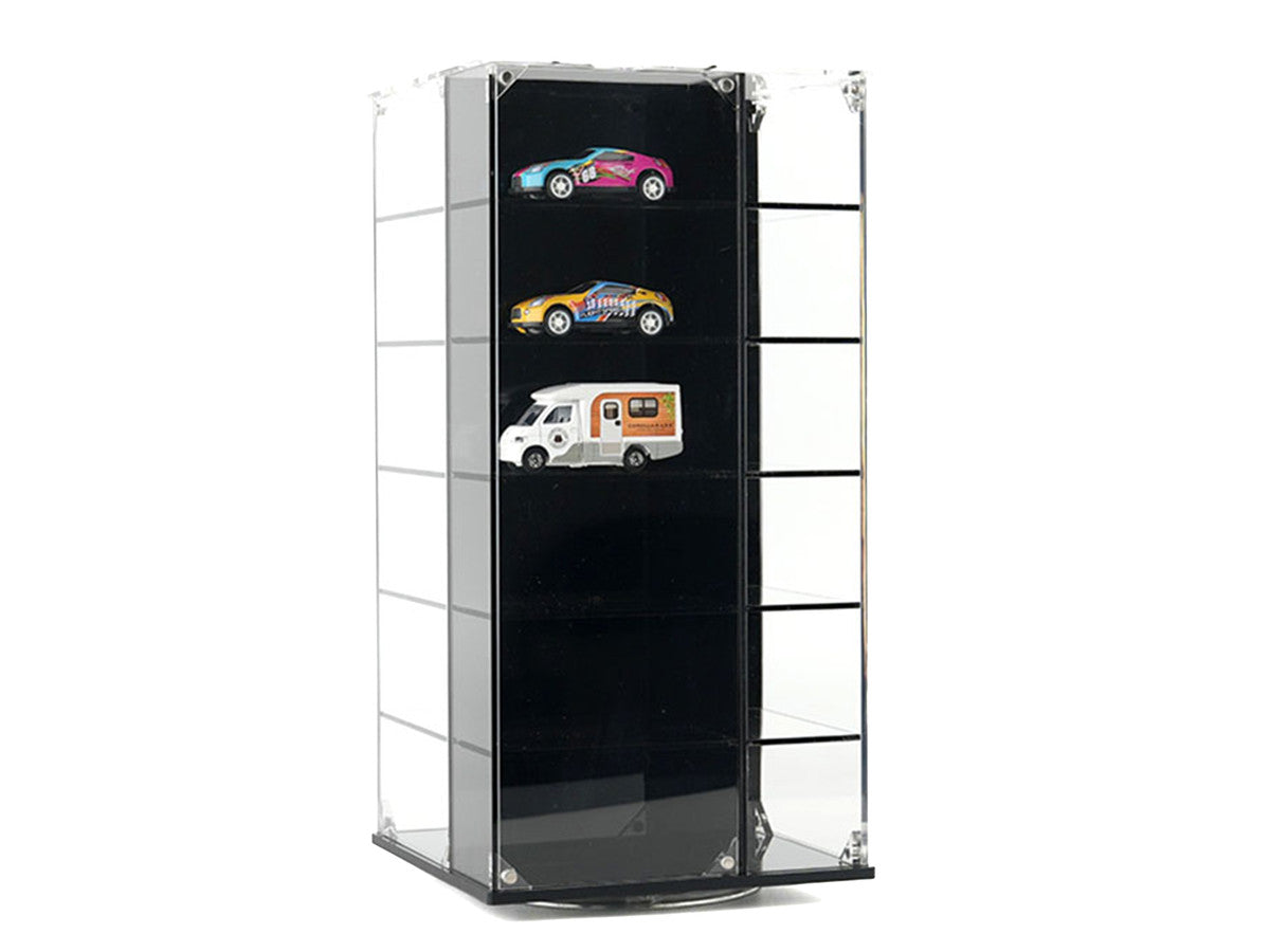 Acrylitower Showcase 24 Car Display Desktop Spinner with Cover "Mijo Exclusives" for 1/64 Scale Models LuxuryLifeWay Online Store