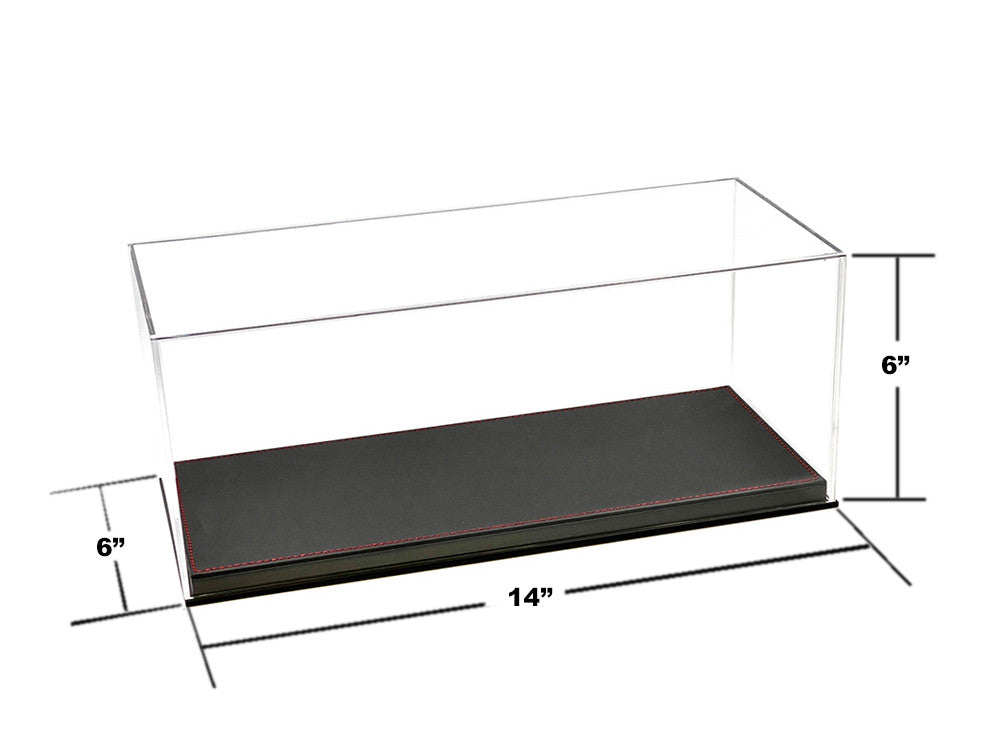 Showcase Acrylic Display Case with Black Synthetic Leather Base "Mijo Exclusives" for 1/18 Scale Models LuxuryLifeWay Online Store