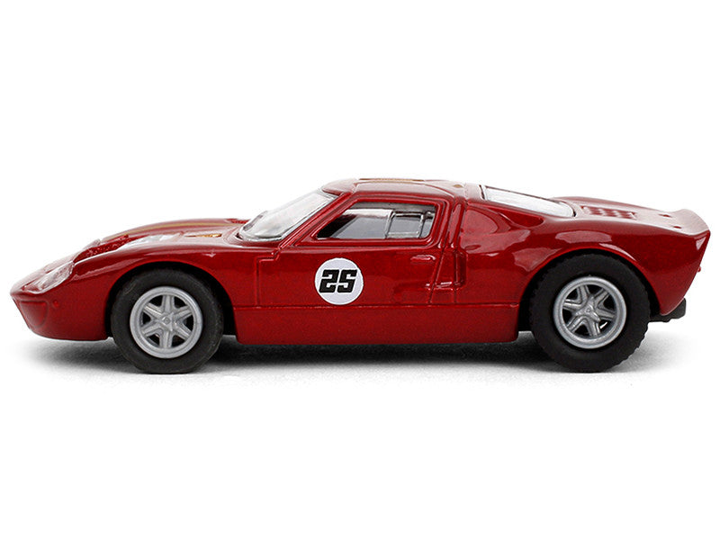 1965 Ford GT40 MK1 #25 Red Metallic with Gold Stripes "Collection" Series 1/64 Diecast Model Car by Majorette LuxuryLifeWay Online Store