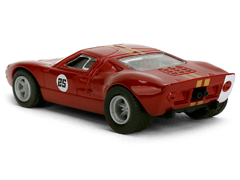 1965 Ford GT40 MK1 #25 Red Metallic with Gold Stripes "Collection" Series 1/64 Diecast Model Car by Majorette LuxuryLifeWay Online Store