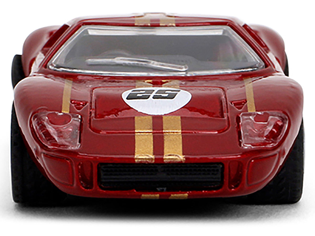 1965 Ford GT40 MK1 #25 Red Metallic with Gold Stripes "Collection" Series 1/64 Diecast Model Car by Majorette LuxuryLifeWay Online Store
