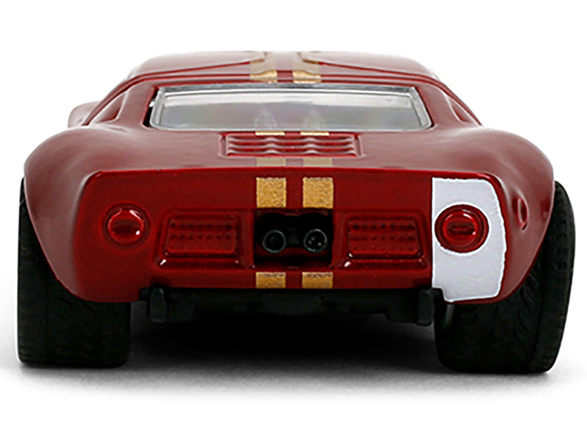 1965 Ford GT40 MK1 #25 Red Metallic with Gold Stripes "Collection" Series 1/64 Diecast Model Car by Majorette LuxuryLifeWay Online Store