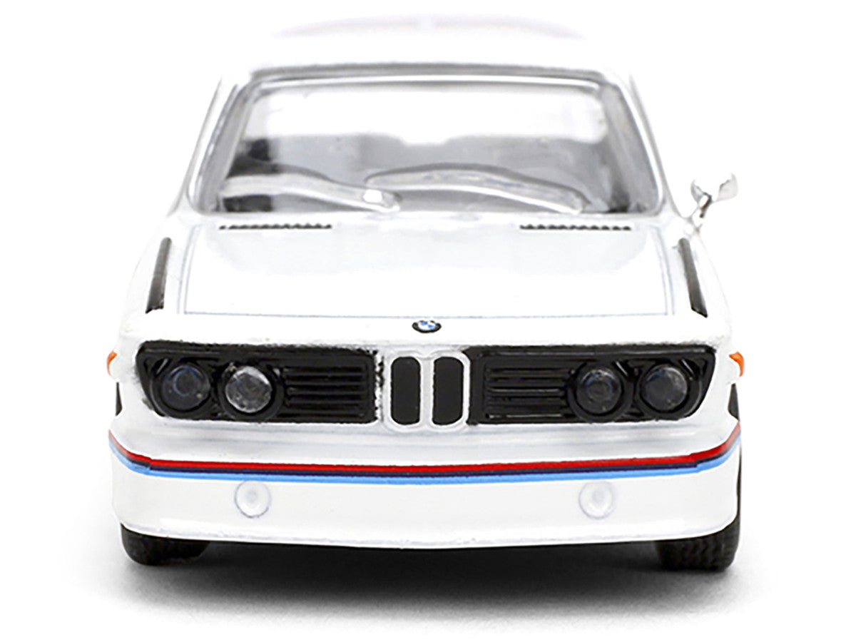 1975 BMW 3.0 CSL White with Red and Blue Stripes "Collection" Series 1/64 Diecast Model Car by Majorette LuxuryLifeWay Online Store