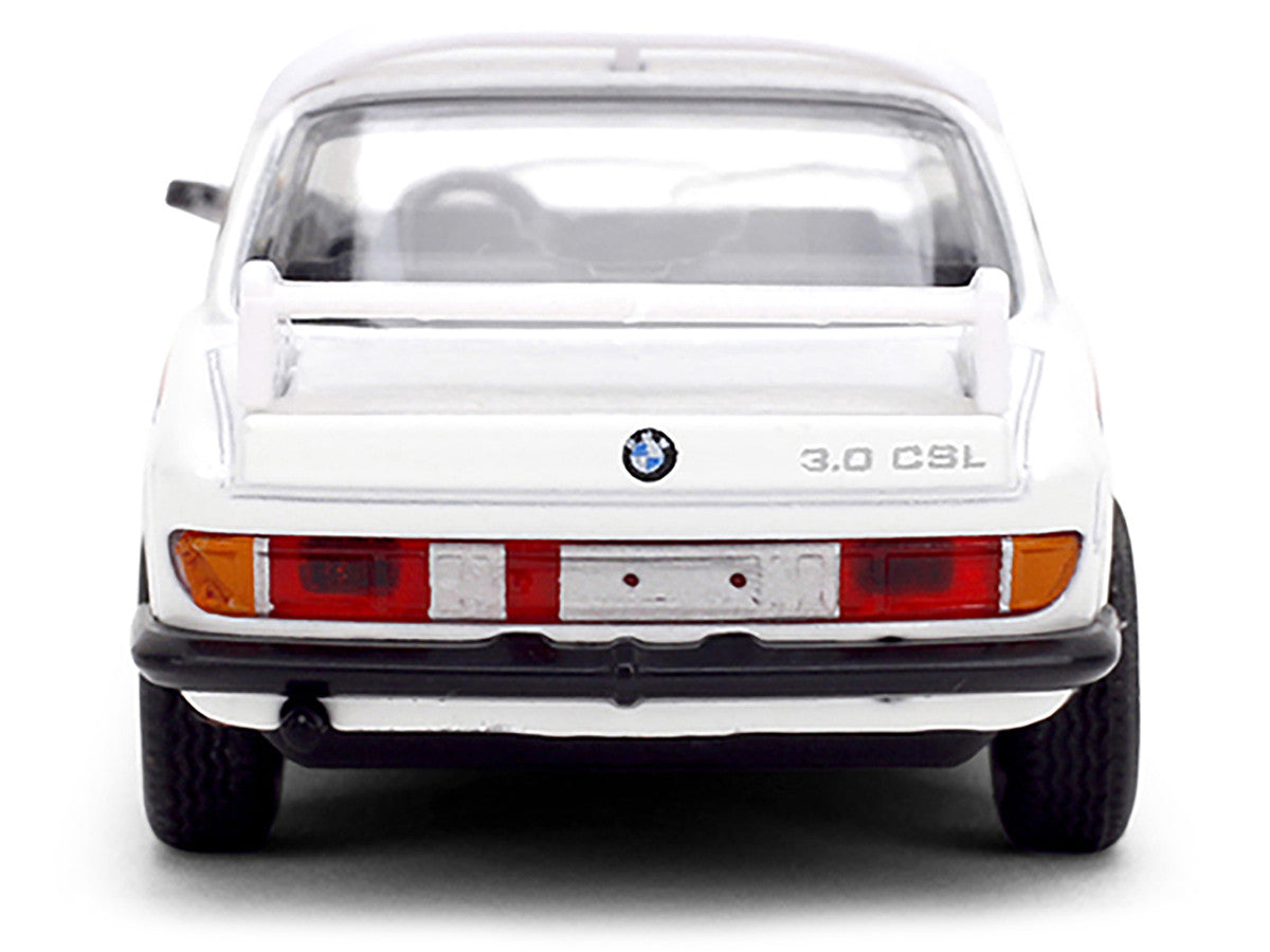 1975 BMW 3.0 CSL White with Red and Blue Stripes "Collection" Series 1/64 Diecast Model Car by Majorette LuxuryLifeWay Online Store