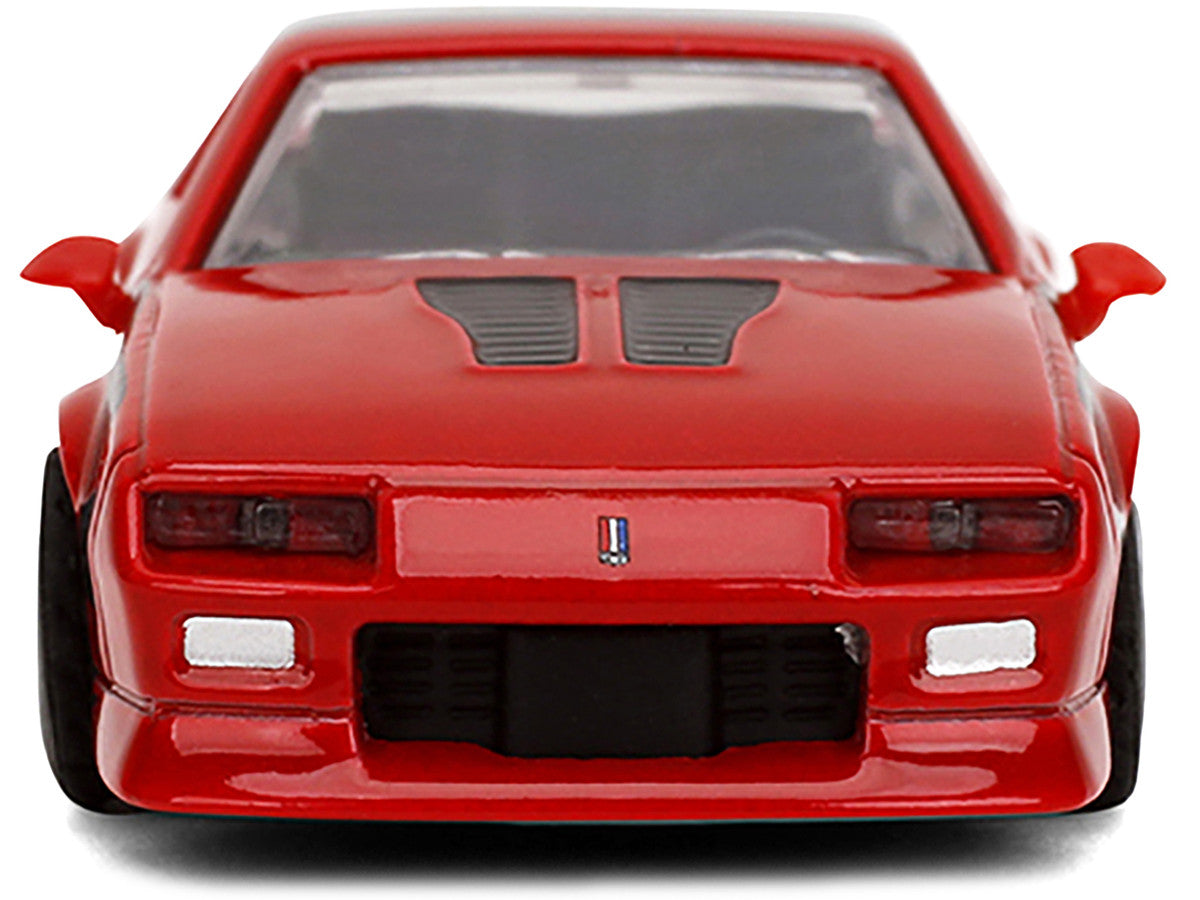 1985 Chevrolet Camaro Red with Black Top and Stripes "Collection" Series 1/64 Diecast Model Car by Majorette LuxuryLifeWay Online Store