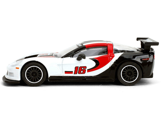 2005 Chevrolet Corvette C6R #16 White with Black and Red Graphics "Collection" Series 1/64 Diecast Model Car by Majorette LuxuryLifeWay Online Store