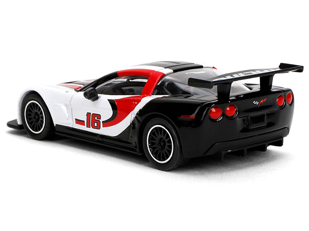 2005 Chevrolet Corvette C6R #16 White with Black and Red Graphics "Collection" Series 1/64 Diecast Model Car by Majorette LuxuryLifeWay Online Store