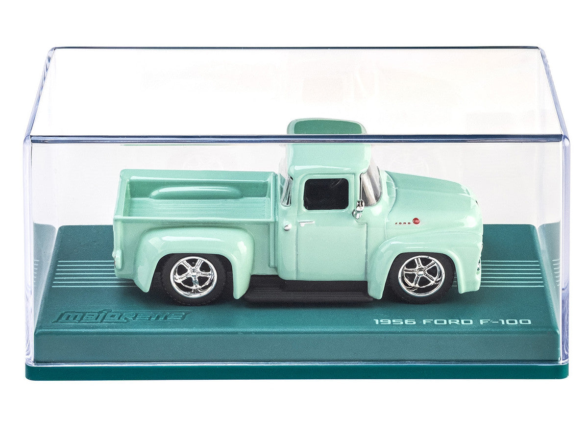 1956 Ford F-100 Pickup Truck Light Green "Collection" Series 1/64 Diecast Model Car by Majorette LuxuryLifeWay Online Store