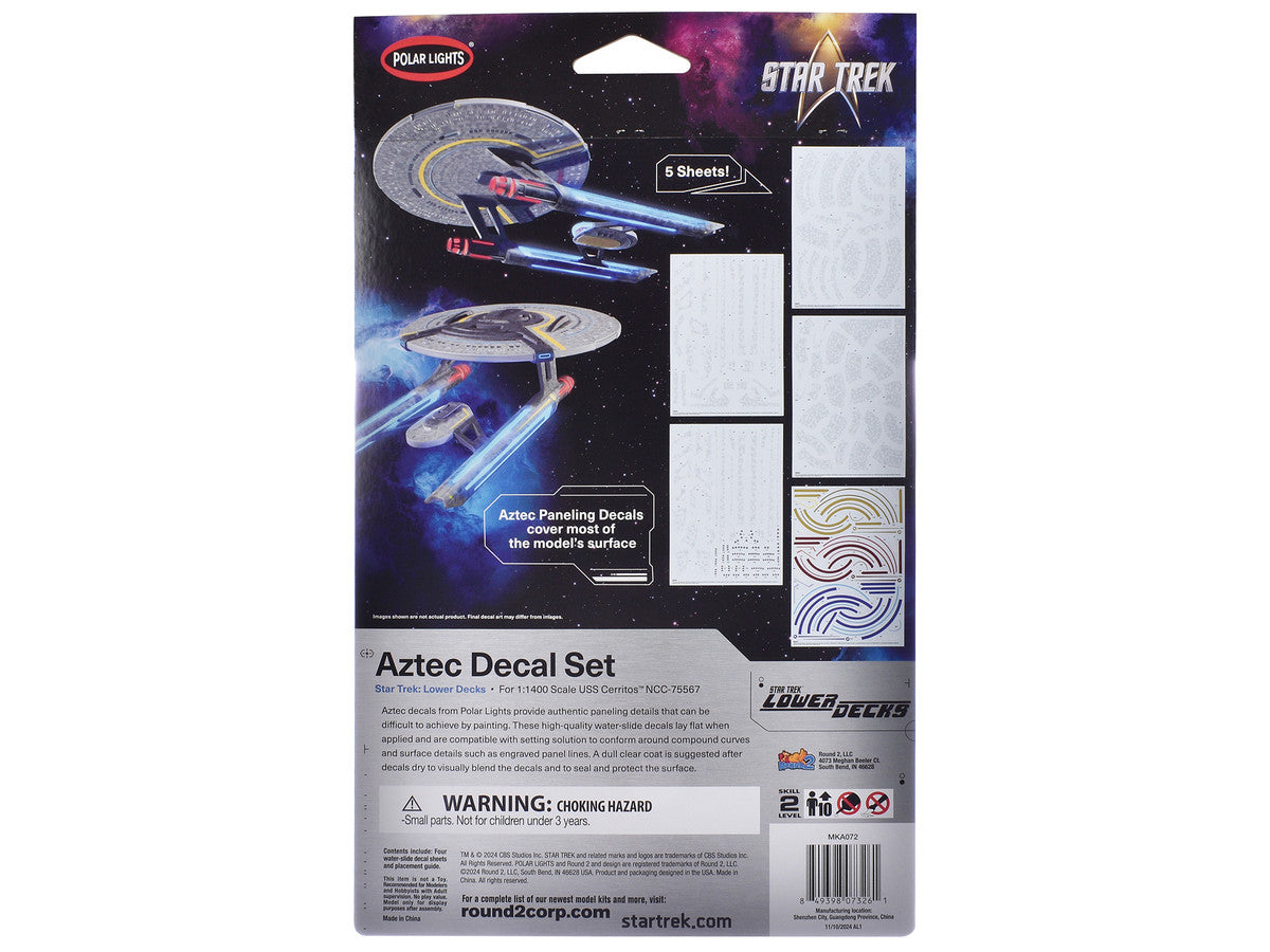 USS Cerritos NCC-75567 Aztec Decal Set "Star Trek: Lower Decks" (2020-2024) TV Series 1/1400 Scale by Polar Lights LuxuryLifeWay Online Store