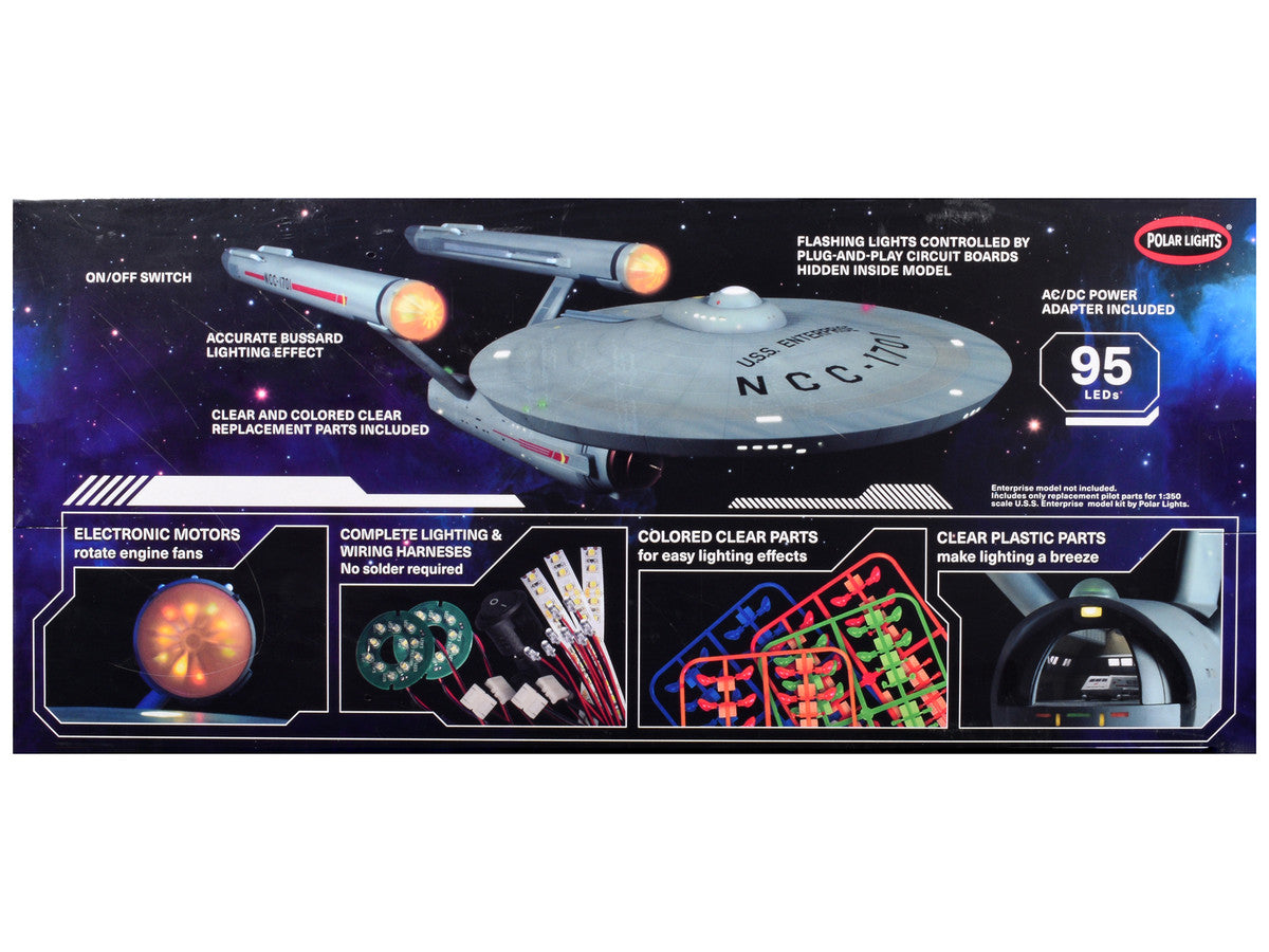 Skill 2 Model Kit Star Trek The Original Series USS Enterprise 60th Anniversary Lighting Set for 1/350 Scale Model by Polar Lights LuxuryLifeWay Online Store