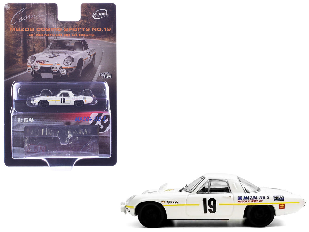 Mazda 110 S Cosmo Sports RHD (Right Hand Drive) #19 "Marathon de la Route" (1968) 1/64 Diecast Model Car by Model Model LuxuryLifeWay Online Store