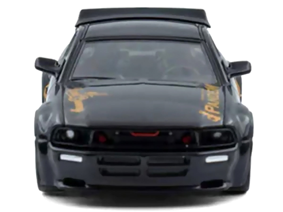 Pandem Mustang Black with Gold Graphics 1/64 Diecast Model Car by Model Model LuxuryLifeWay Online Store