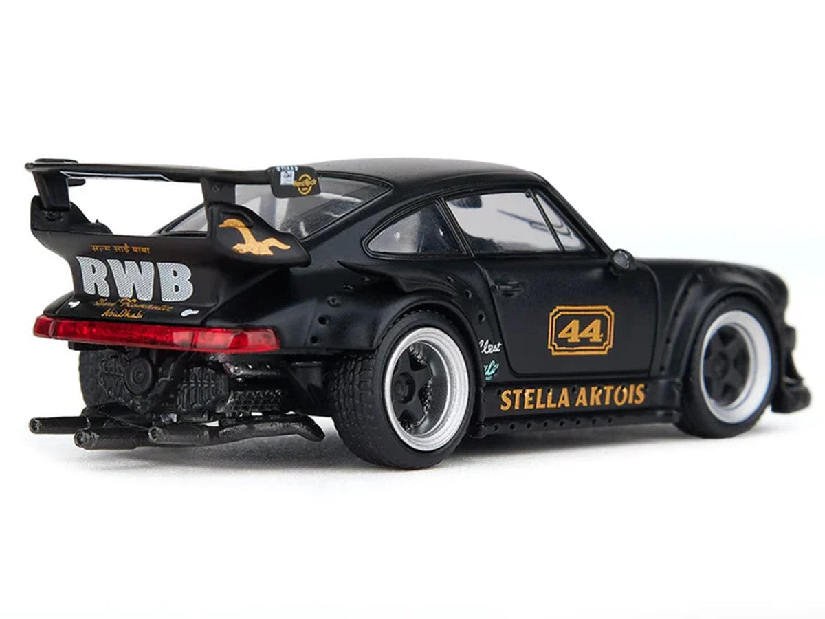 RWB 930 Circuit Specification #44 "Stella Artois" Matt Black 1/64 Diecast Model Car by Model Model LuxuryLifeWay Online Store